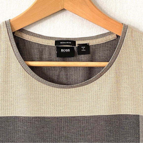 Hugo Boss Woven Cotton T Shirt - Picture 2 of 7